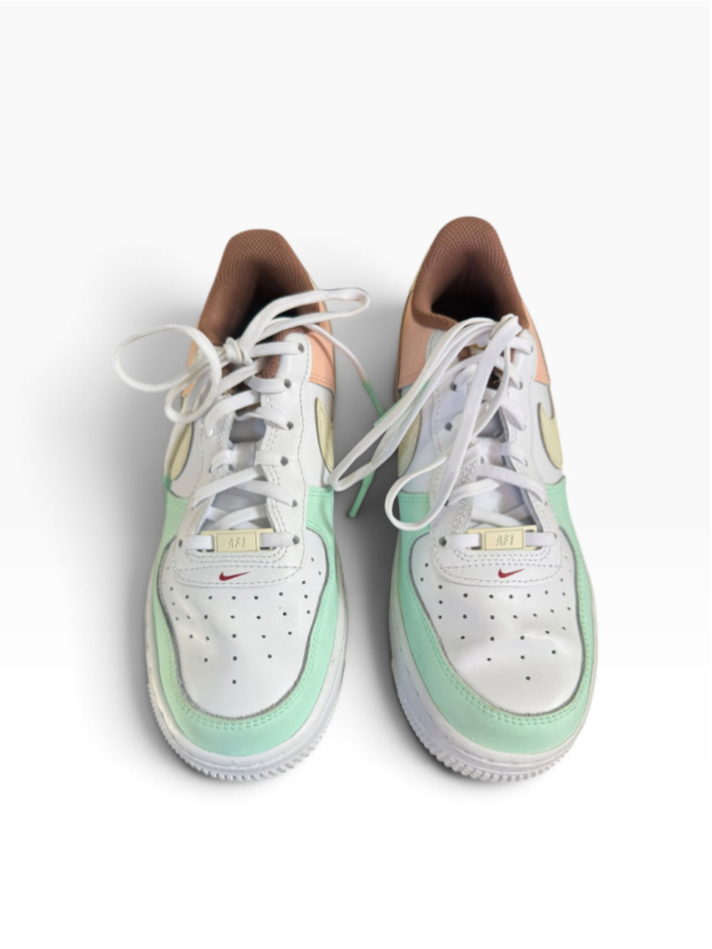 Women's Nike Air Force 1 Sneakers, White/Pastel Multi-Color, 6.5 women/5y